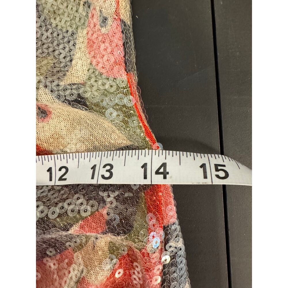 Hutch | Sequin Abstract Floral Ruched Mini Dress - Picture 12 of 13